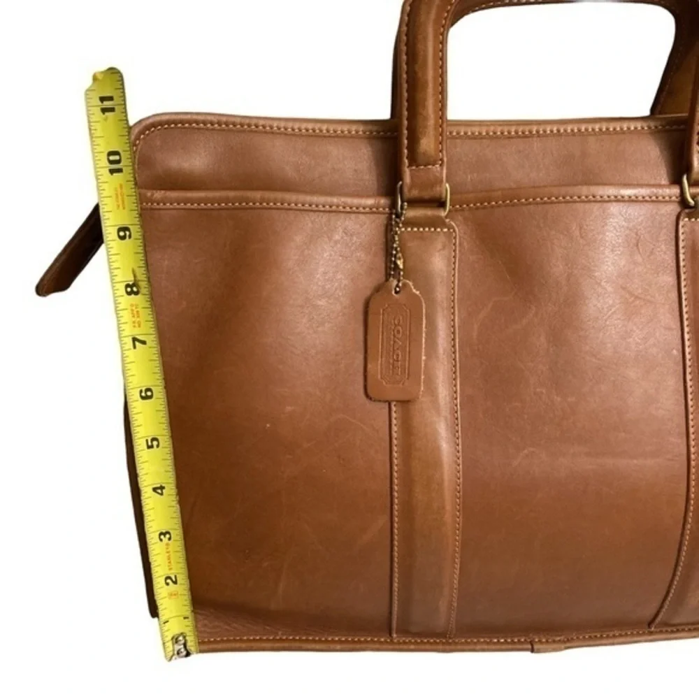 Coach vintage English tan leather briefcase laptop work bag
